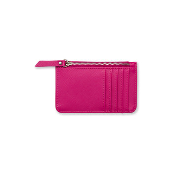 Porta carte di credito rosa con taschino portamonete Lora Ferres, Borse e accessori Donna, SKU b541000519, Immagine 0
